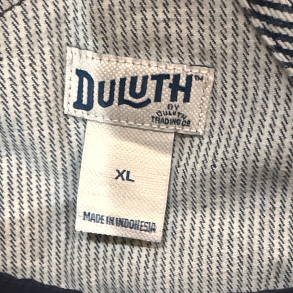 Duluth Trading Co Blue Striped Women's Overalls - Picture 3 of 4